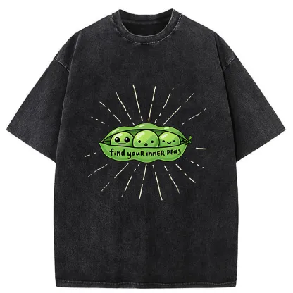 Tokyo-Tiger Find Your Inner Peas Washed T-Shirt