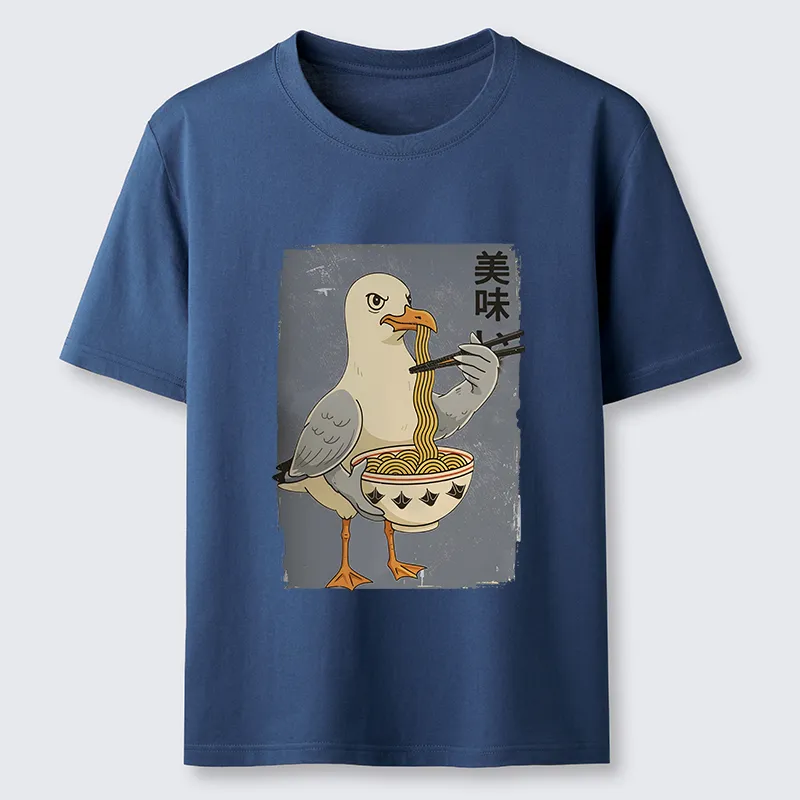 Tokyo-Tiger Pigeons Eating Ramen Classic T-Shirt