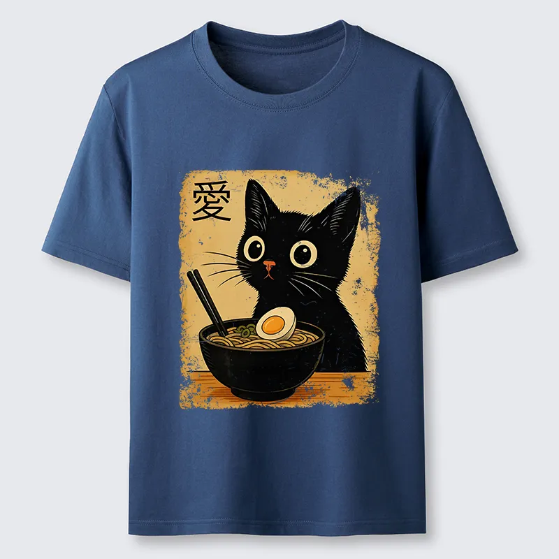 Tokyo-Tiger The Black Cat Ate Ramen Classic T-Shirt