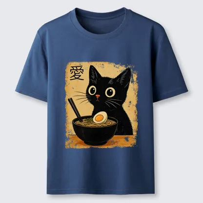 Tokyo-Tiger The Black Cat Ate Ramen Classic T-Shirt