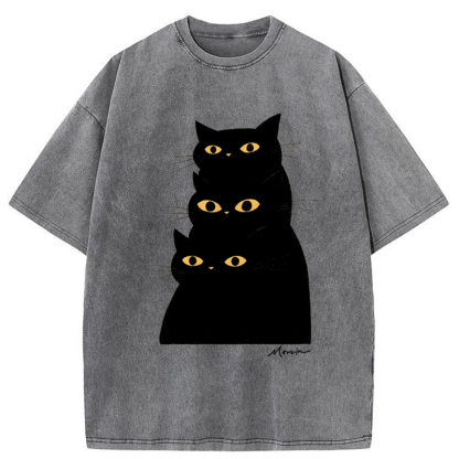 Tokyo-Tiger Three Of A Kind Washed T-Shirt