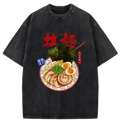 Tokyo-Tiger Ramen Japan Washed T-Shirt