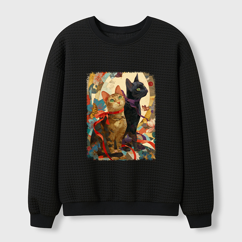 Tokyo-Tiger Ribbon Riot Waffle Sweatshirt