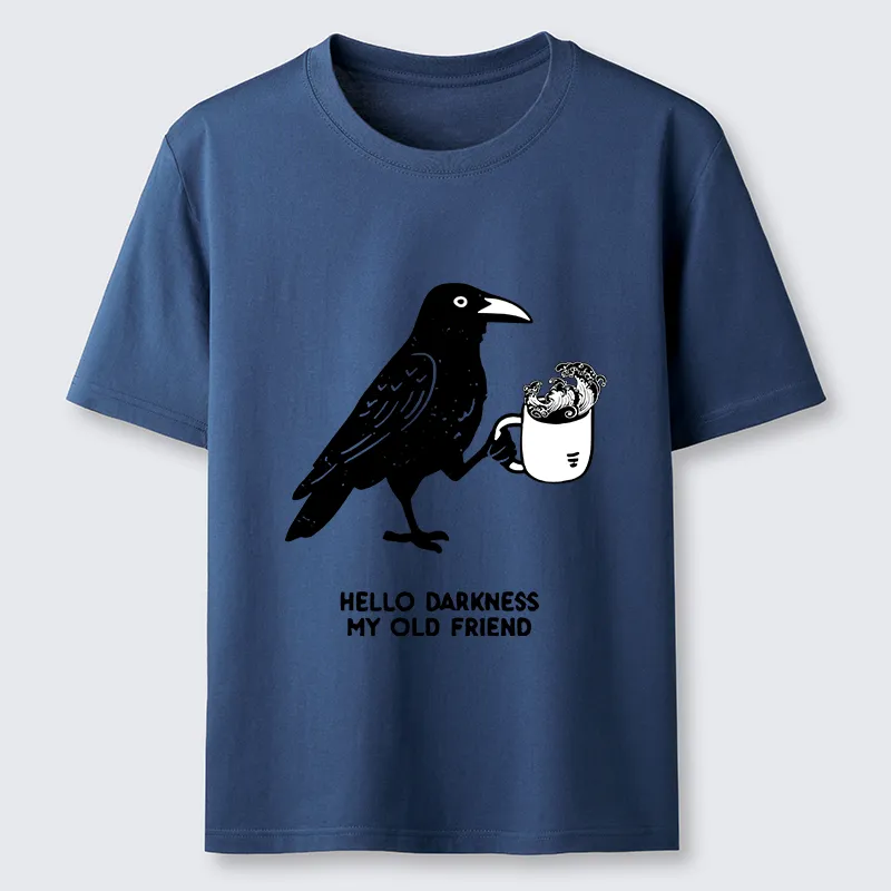 Tokyo-Tiger Crow Drinking Black Coffee Funny Classic T-Shirt