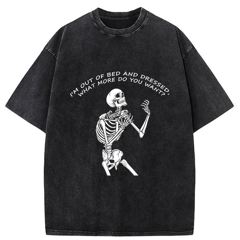 Tokyo-Tiger Skeleton Driven Mad Washed T-Shirt