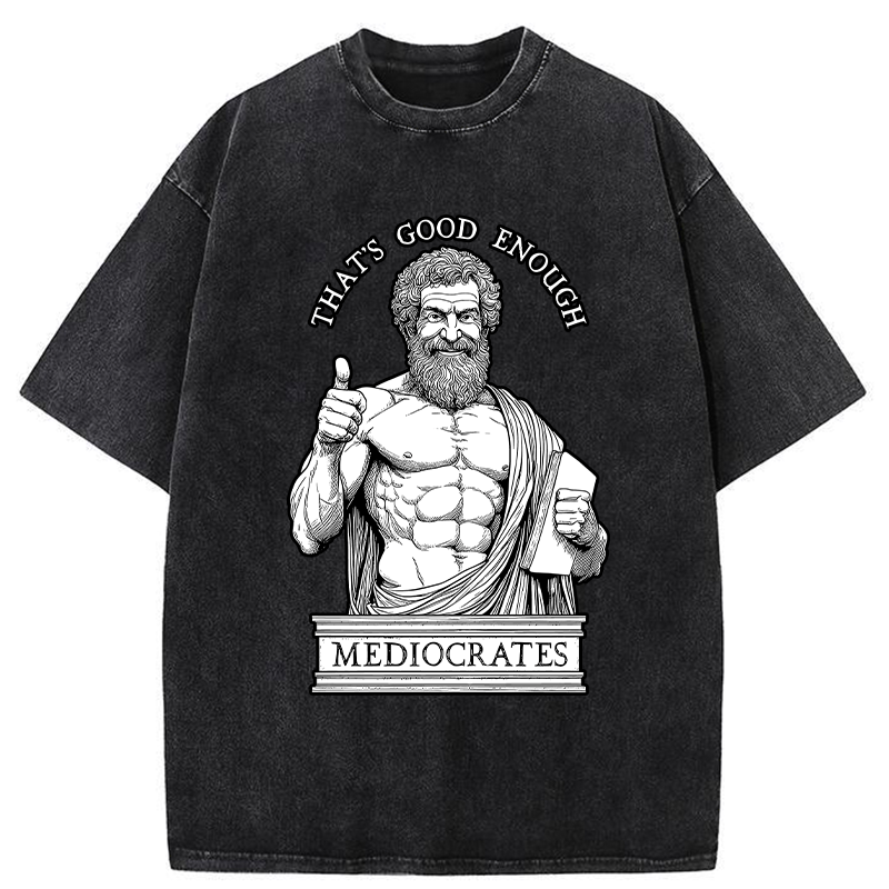 Tokyo-Tiger Humorous Ancient Philosopher Washed T-Shirt