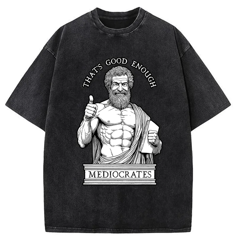Tokyo-Tiger Humorous Ancient Philosopher Washed T-Shirt