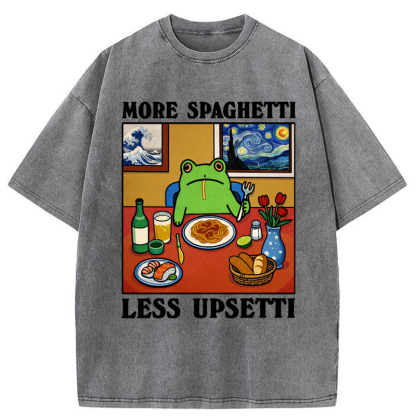 Tokyo-Tiger More Spaghetti Less Upsetti Frog Washed T-Shirt