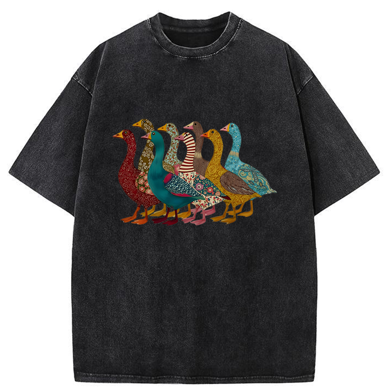 Tokyo-Tiger All Kinds Of Ducks Washed T-Shirt