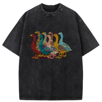 Tokyo-Tiger All Kinds Of Ducks Washed T-Shirt
