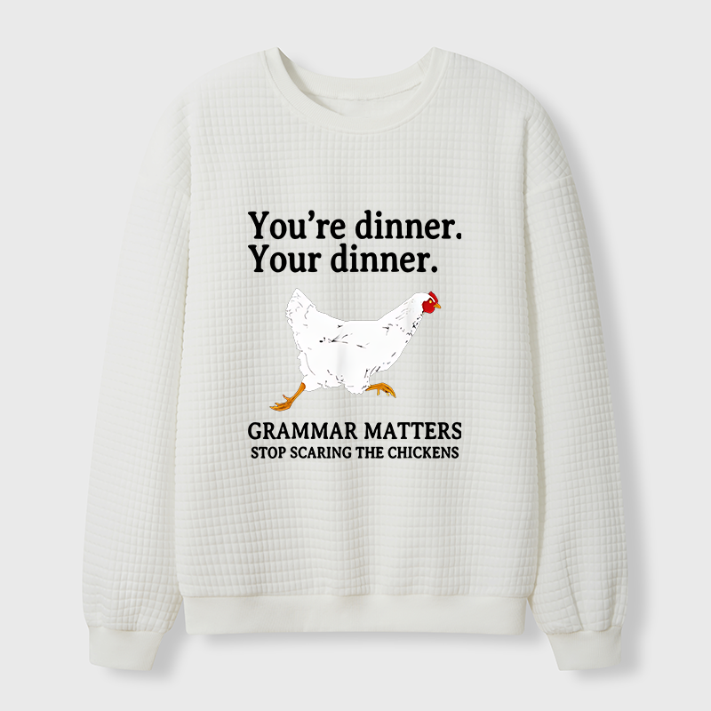 Tokyo-Tiger Don't Scare The Chickens Waffle Sweatshirt