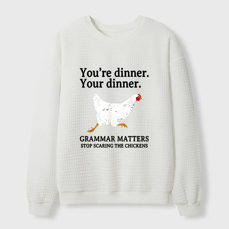 Tokyo-Tiger Don't Scare The Chickens Waffle Sweatshirt