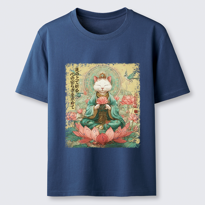 Tokyo-Tiger Lotus Whisper Cat:Calm Reflections Classic T-Shirt