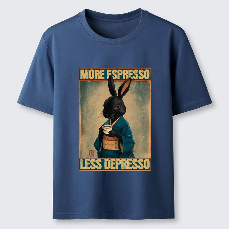 Tokyo-Tiger More Espresso Less Depresso Rabbit Classic T-Shirt