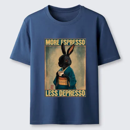 Tokyo-Tiger More Espresso Less Depresso Rabbit Classic T-Shirt