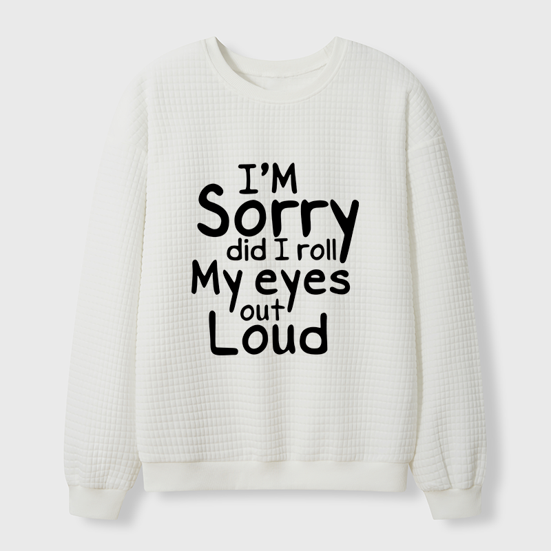 Tokyo-Tiger Rolling One's Eyes Funny Waffle Sweatshirt