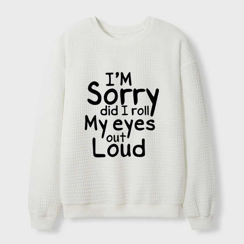 Tokyo-Tiger Rolling One's Eyes Funny Waffle Sweatshirt