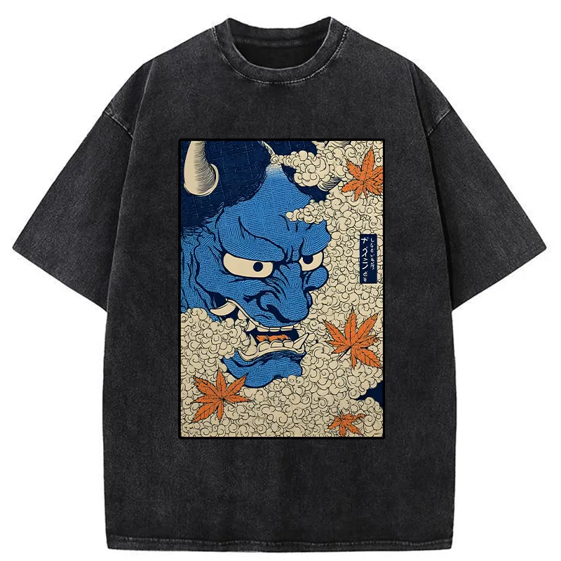 Tokyo-Tiger Japanese Demons Washed T-Shirt