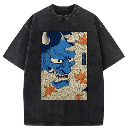 Tokyo-Tiger Japanese Demons Washed T-Shirt
