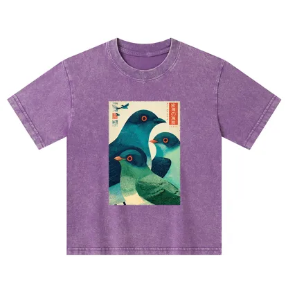 Tokyo-Tiger Petrels Of The Painted Sea Kids Washed T-Shirt