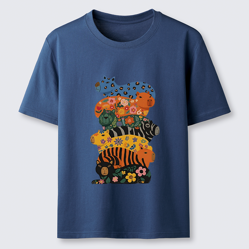 Tokyo-Tiger Cute Colorful Capybaras Classic T-Shirt