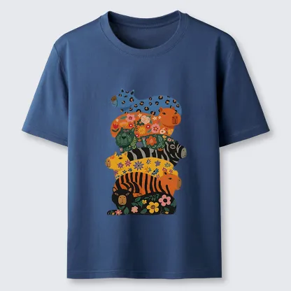 Tokyo-Tiger Cute Colorful Capybaras Classic T-Shirt