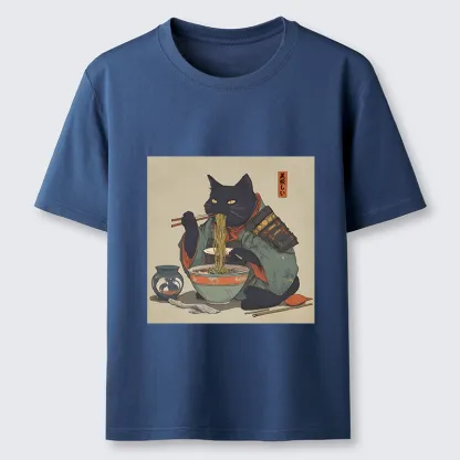 Tokyo-Tiger Cat Warrior Eating Ramen Classic T-Shirt