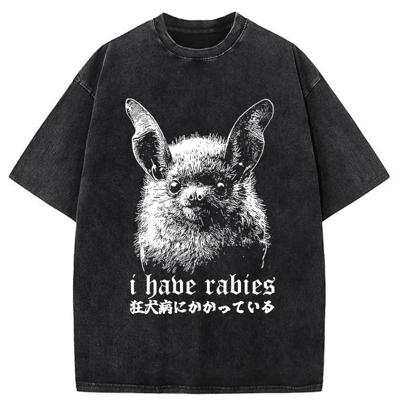 Tokyo-Tiger Bats Carry Rabies Washed T-Shirt