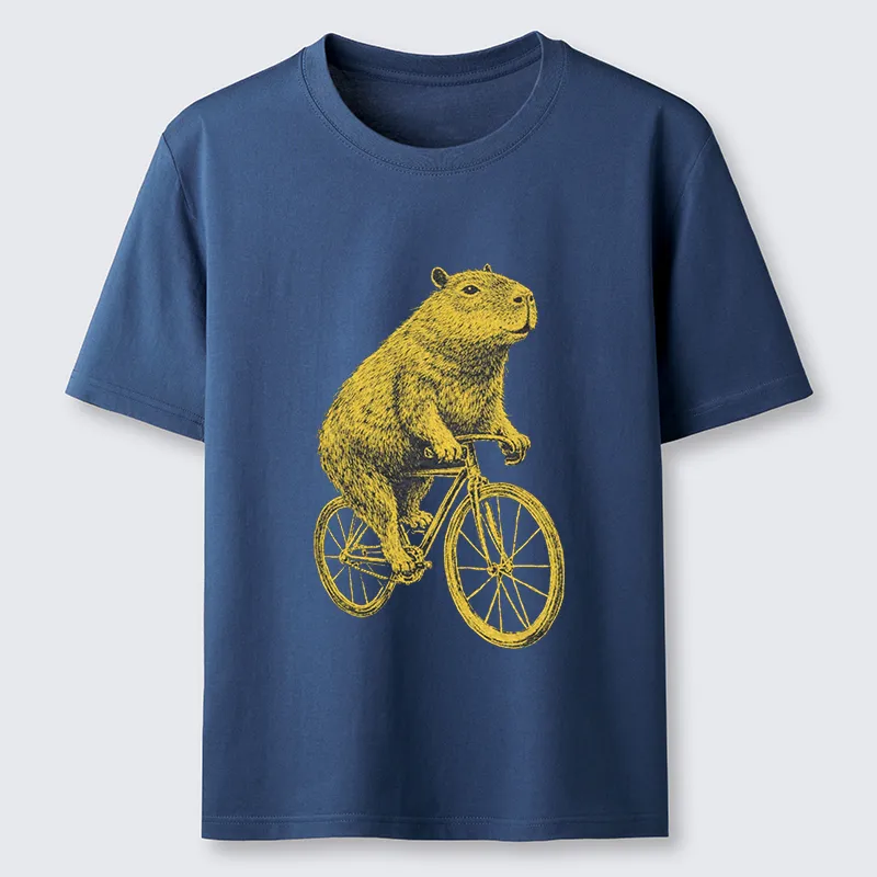 Tokyo-Tiger Funny Capybara On A Bike Classic T-Shirt