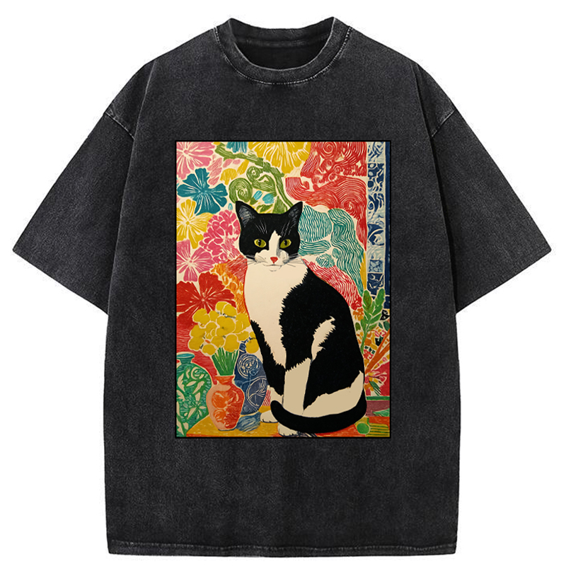 Tokyo-Tiger Silence And Petals Washed T-Shirt