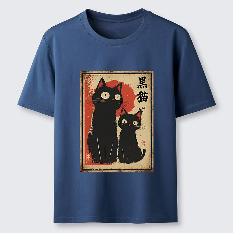 Tokyo-Tiger Two Black Cats Classic T-Shirt