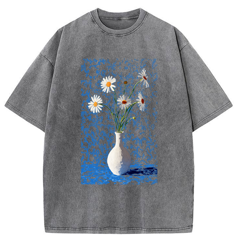 Tokyo-Tiger A Flowing Bouquet Washed T-Shirt