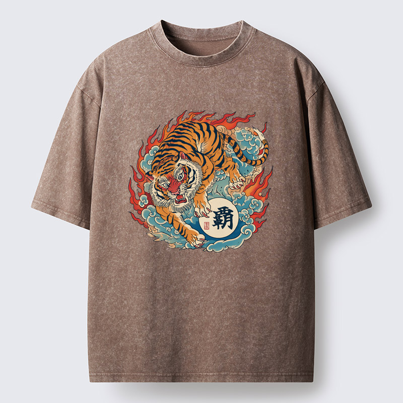 Tokyo-Tiger Tiger Of The Burning Sky Washed T-Shirt