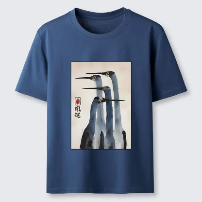 Tokyo-Tiger Retro Sandhill Crane Classic T-Shirt