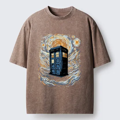 Tokyo-Tiger Mysterious Telephone Booth Washed T-Shirt