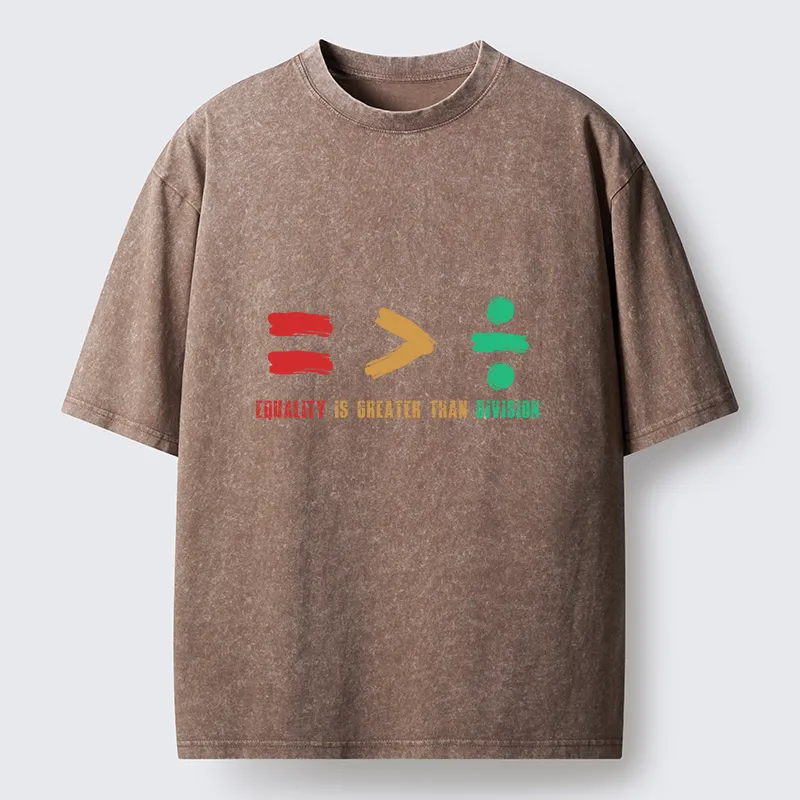 Tokyo-Tiger Equality Is Greater Than Average Washed T-Shirt