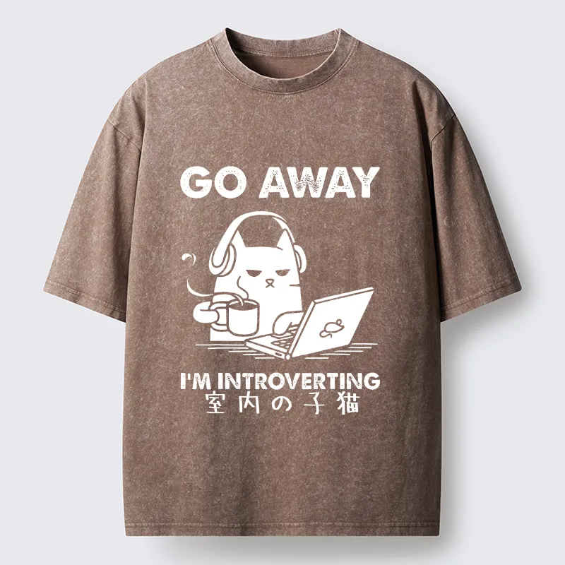 Tokyo-Tiger Introverted Kitten Washed T-Shirt