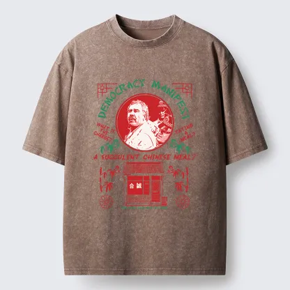 Tokyo-Tiger Succulent Chinese Meal Washed T-Shirt