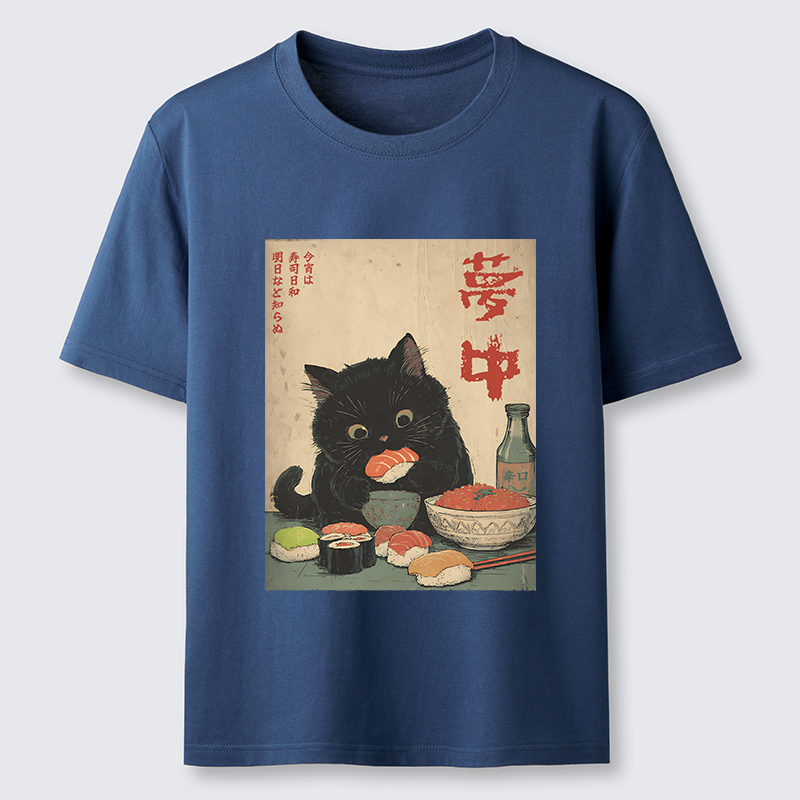Tokyo-Tiger The Black Cat’s Sushi Night Classic T-Shirt