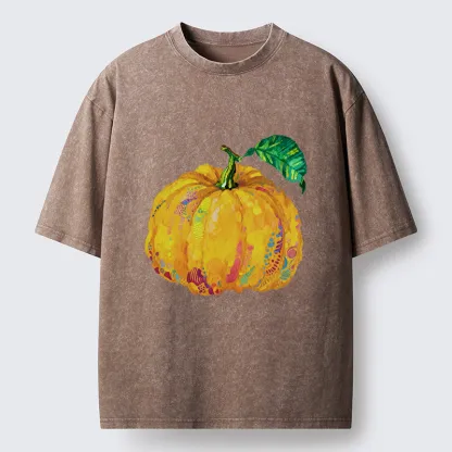 Tokyo-Tiger Pumpkin Art Washed T-Shirt