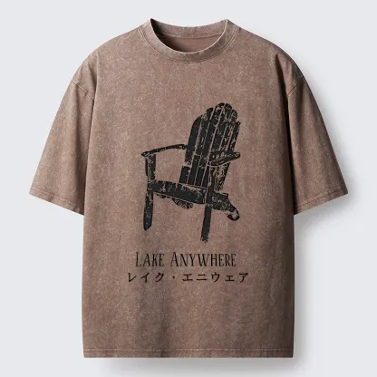 Tokyo-Tiger With A Lake In Your Heart, Every Place Is A Beautiful Landscape Washed T-Shirt