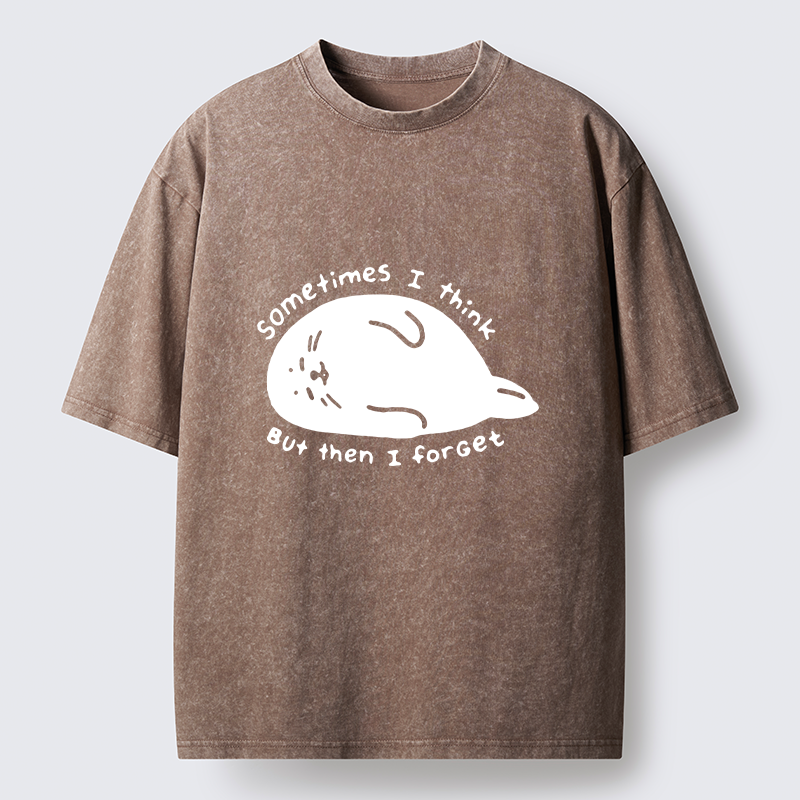 Tokyo-Tiger Forgetful Funny Seal Washed T-Shirt