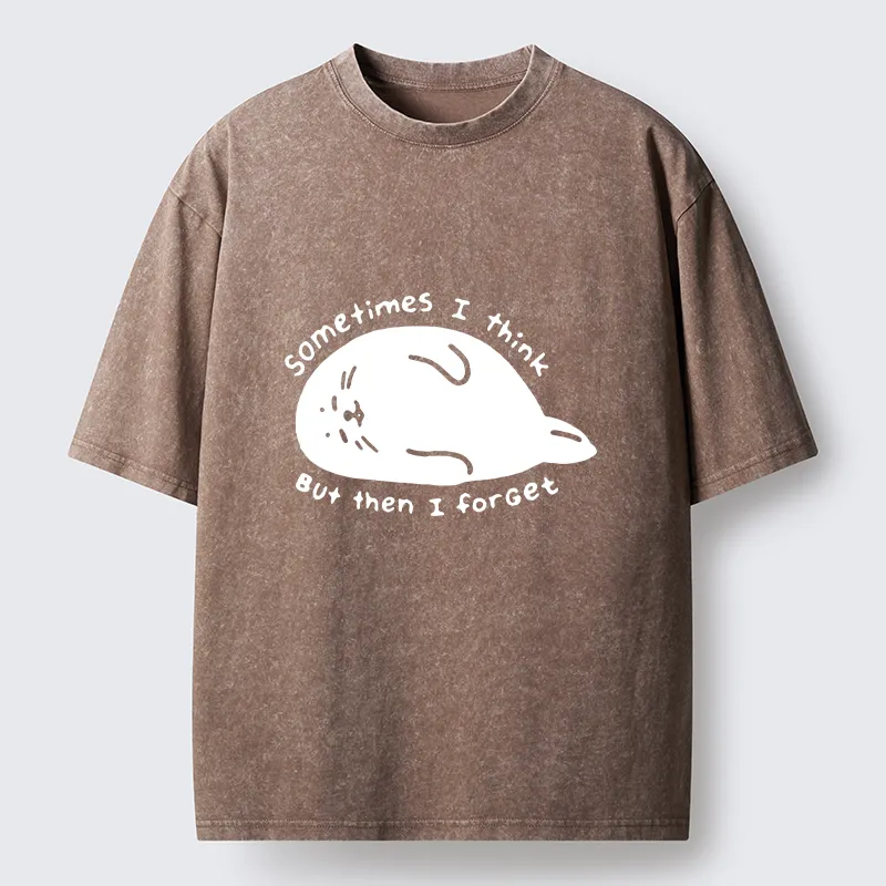 Tokyo-Tiger Forgetful Funny Seal Washed T-Shirt