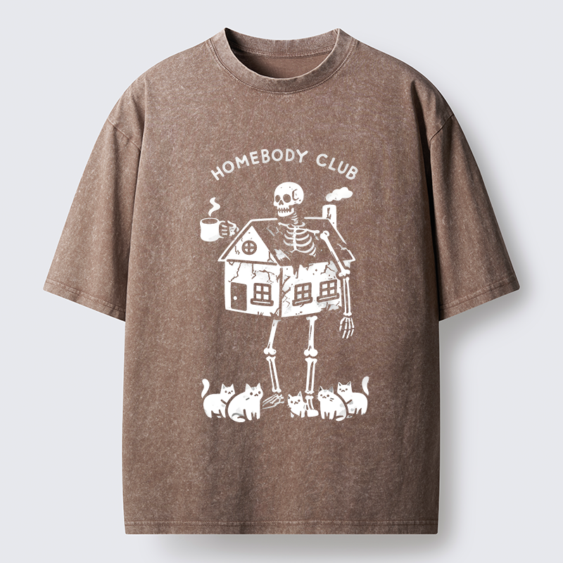 Tokyo-Tiger Life Of A Homebody Washed T-Shirt