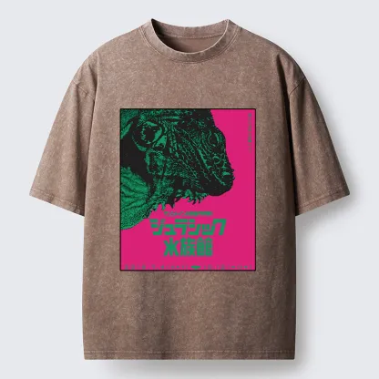 Tokyo-Tiger Tokyo Aquarium Poster Washed T-Shirt