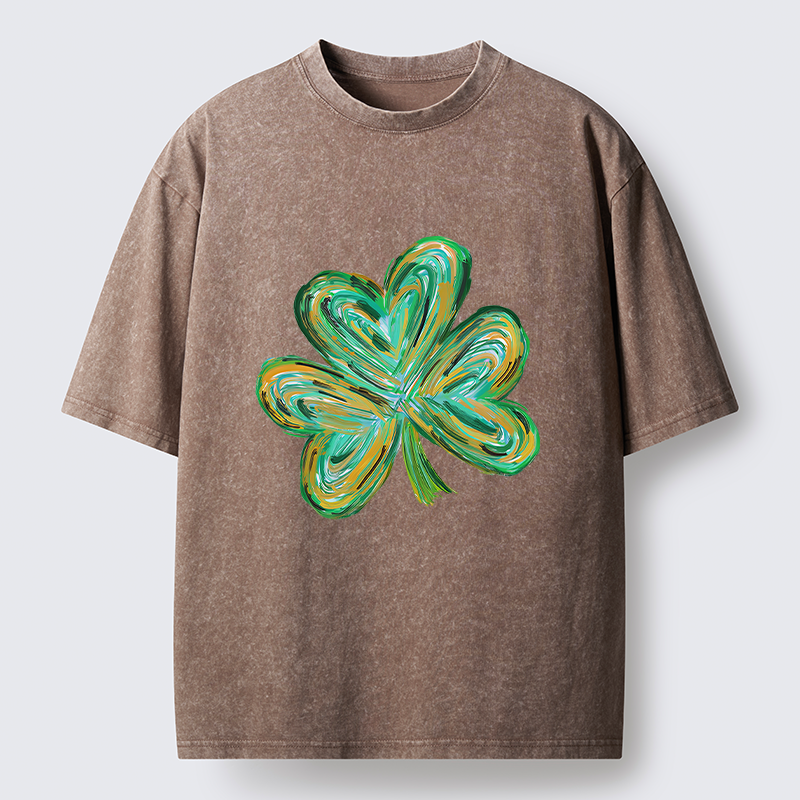 Tokyo-Tiger Green Clover Washed T-Shirt