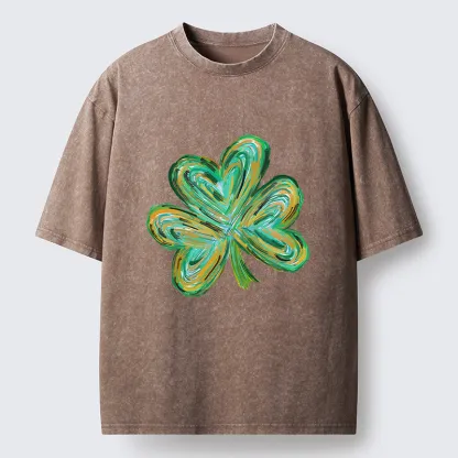 Tokyo-Tiger Green Clover Washed T-Shirt