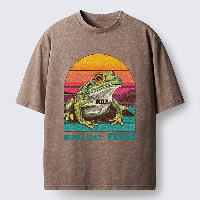 Tokyo-Tiger Man I Love Frog Washed T-Shirt