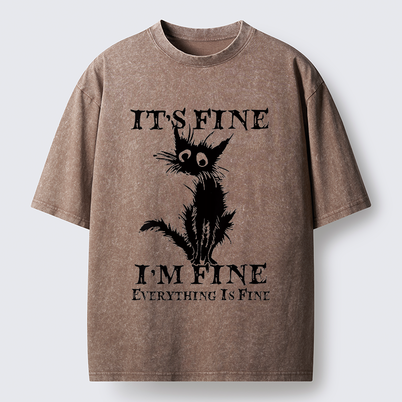 Tokyo-Tiger I'm Actually Not Very Fine Washed T-Shirt