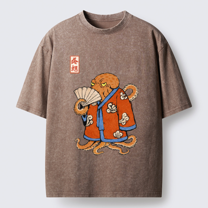 Tokyo-Tiger The Octopus Duelist Washed T-Shirt
